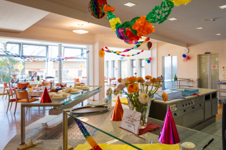 Speisesaal am Rosenmontag