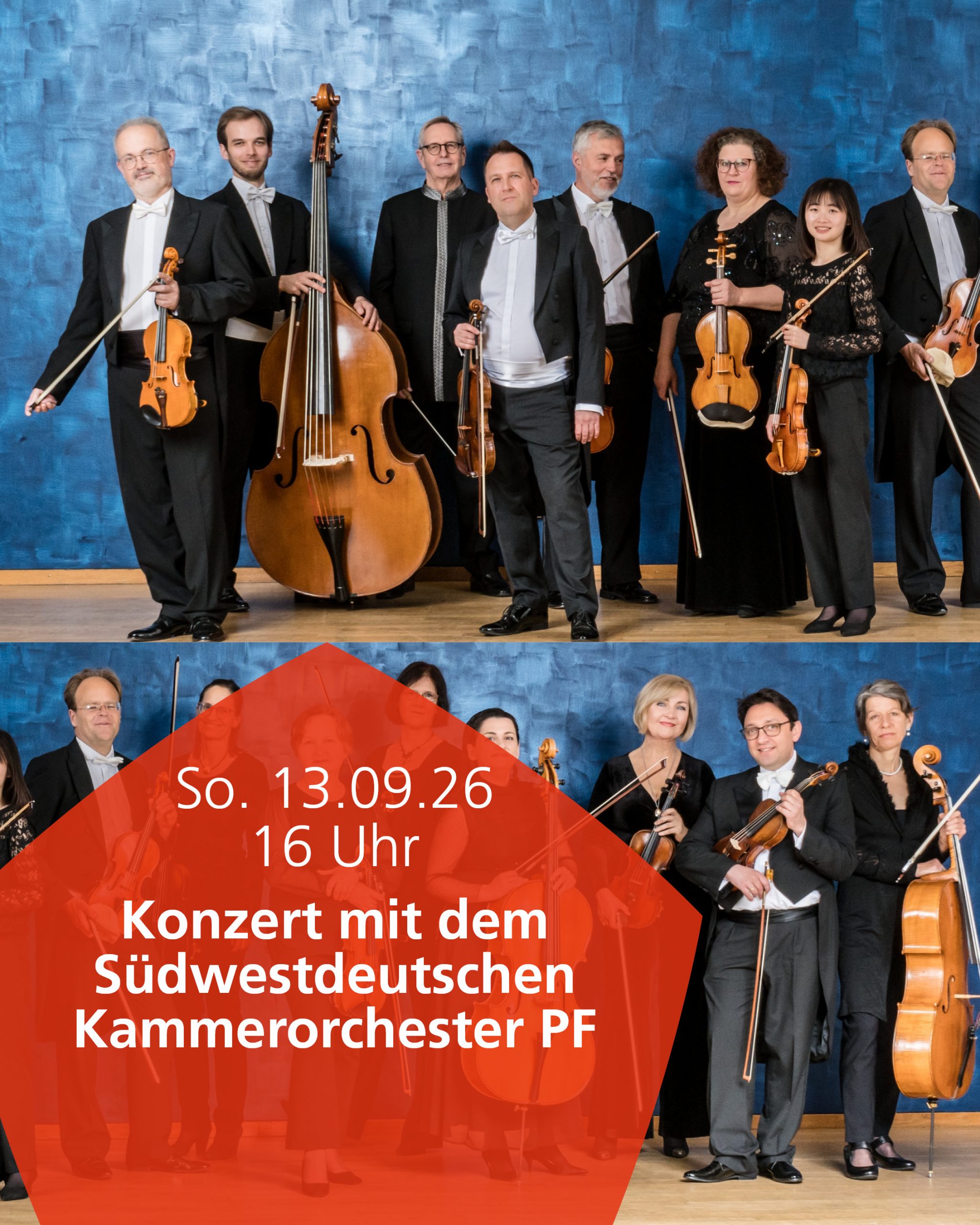13.09.2026 Konzert mit dem Südwestdeutschen Kammerorchester Pforzheim SWDKO