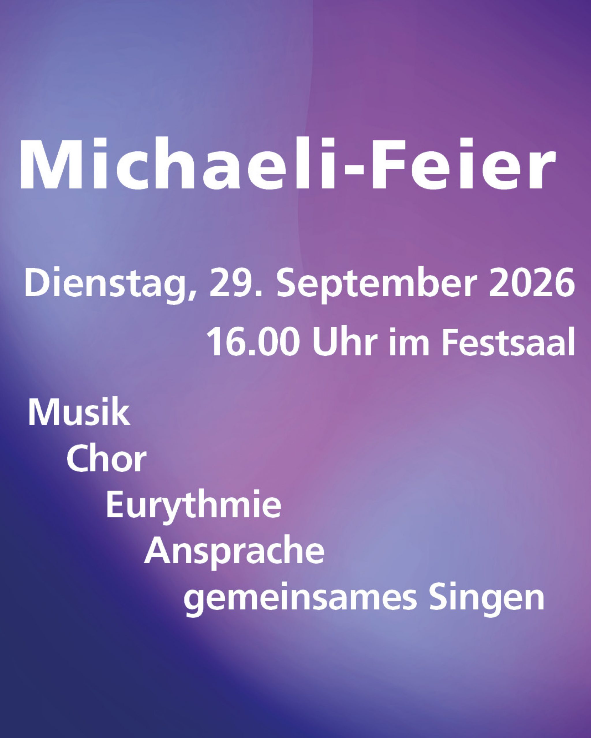 29.09.2026 Michaelifeier