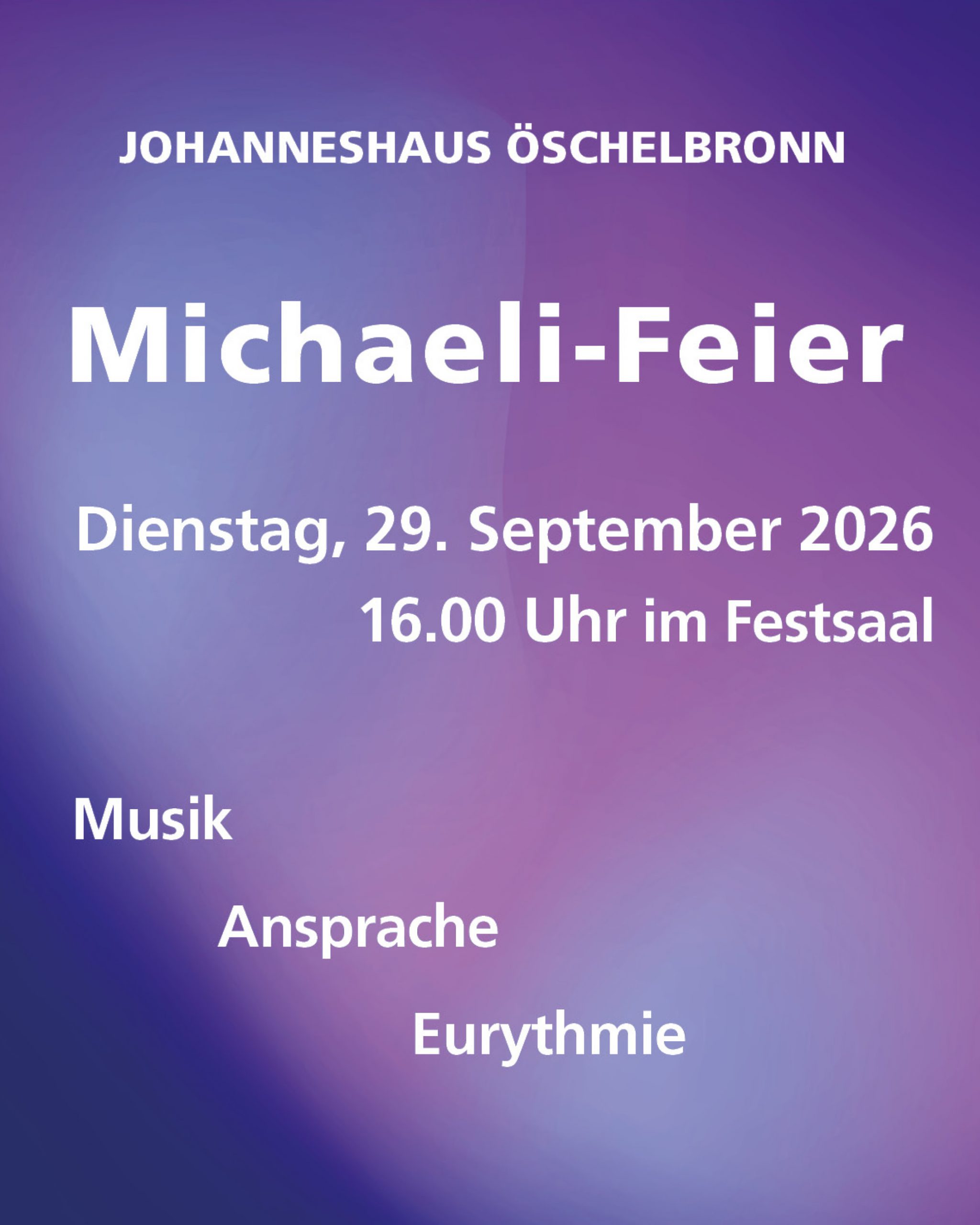 29.09.2026 Michaelifeier